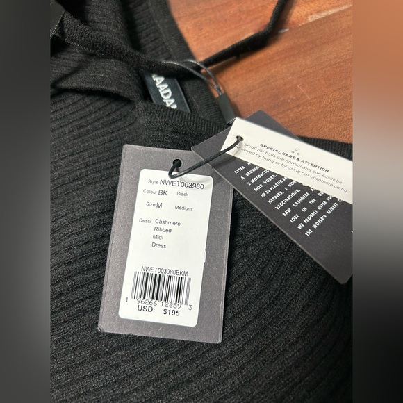 NWT Naadam Cashmere Ribbed Midi dress - Picture 10 of 11